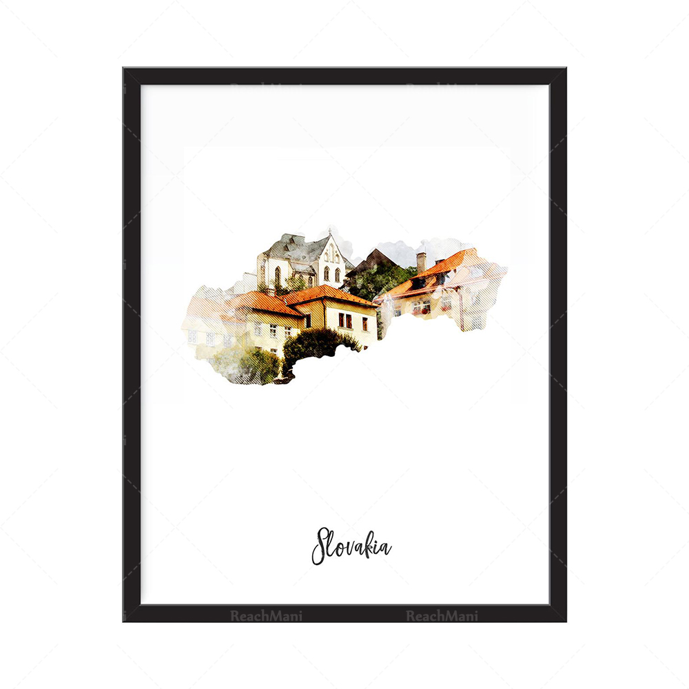 Impression de carte aquarelle  - Home Decor Qatar 评论和价格