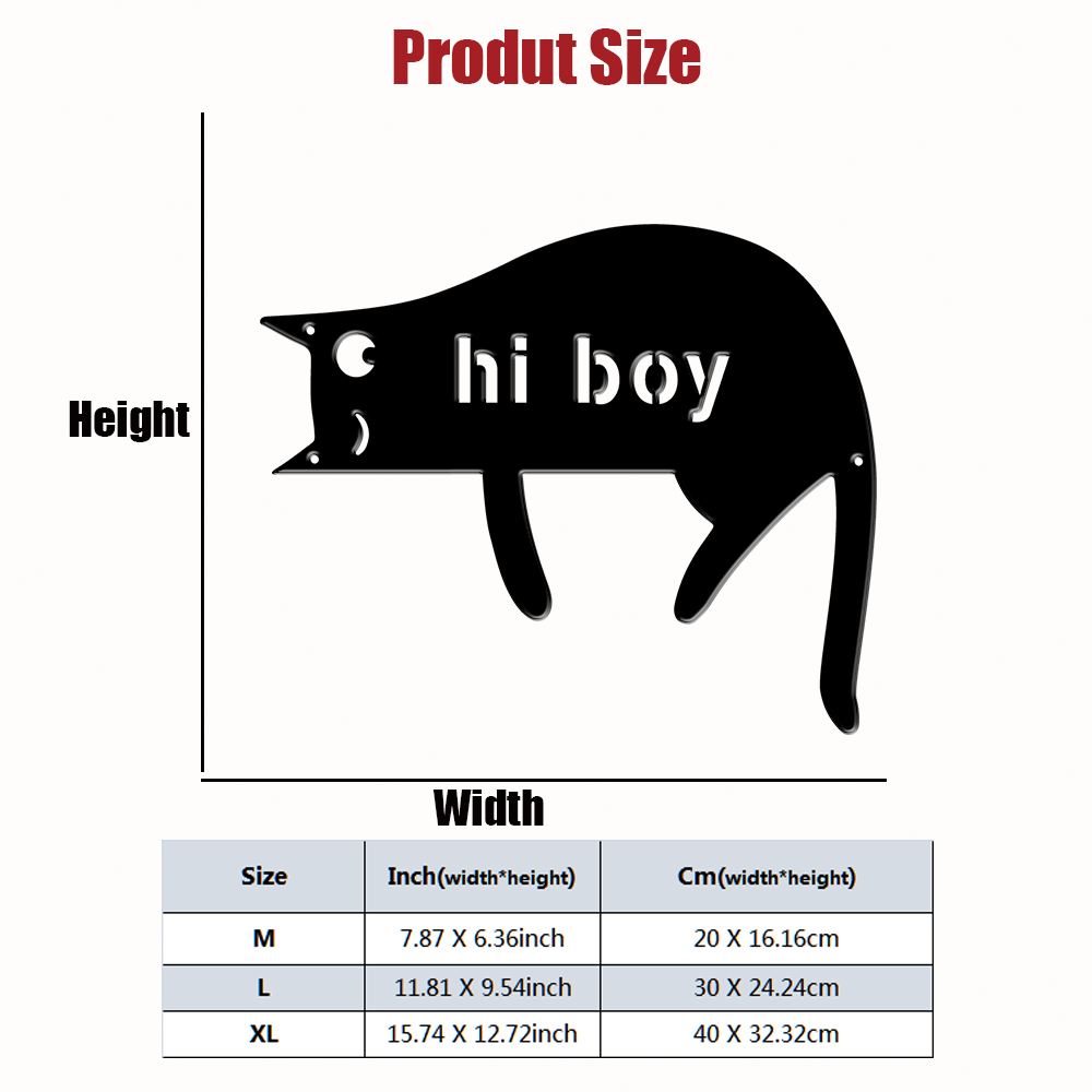 1Pc Custom cat Metal Door Stre - Home Decor Cat 评论和价格
