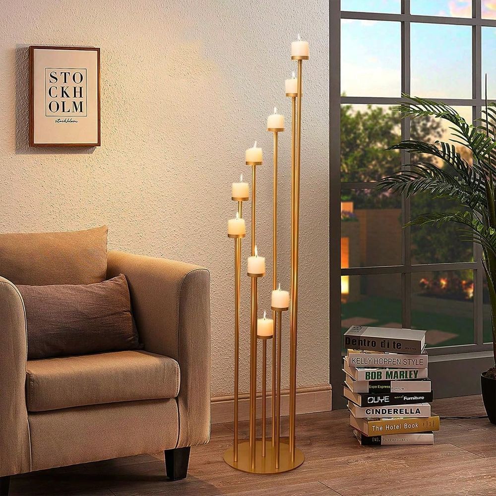 2Pcs 9 Arm Candelabra,Floor Ca - Flooring Home Decor 评论和价格