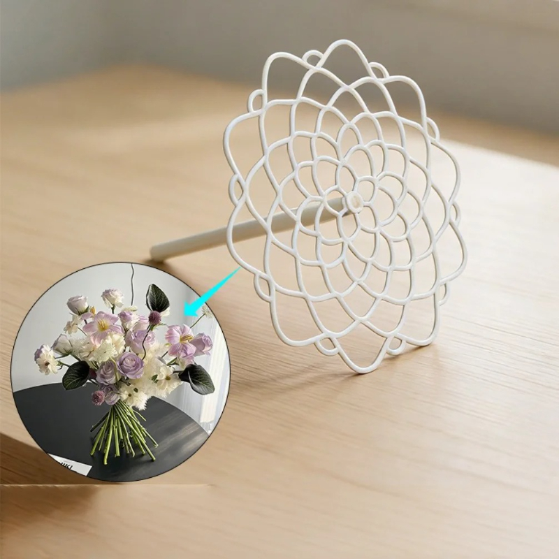 Spiral Ikebana Stem Holder Vas - Home Decor Vase With Flowers 评论和价格