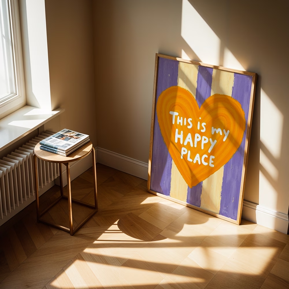 Modern,Retro This Is My Happy  - Home Decor Reviews 评论和价格