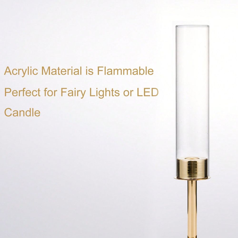 12Pcs Gold Taper Candle Holder - Home Decor Gold 评论和价格