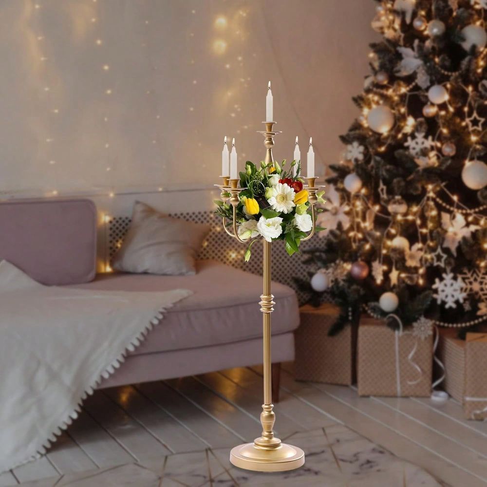 50 Inch 5 Arm Floor Candle Can - Flooring Home Decor 评论和价格