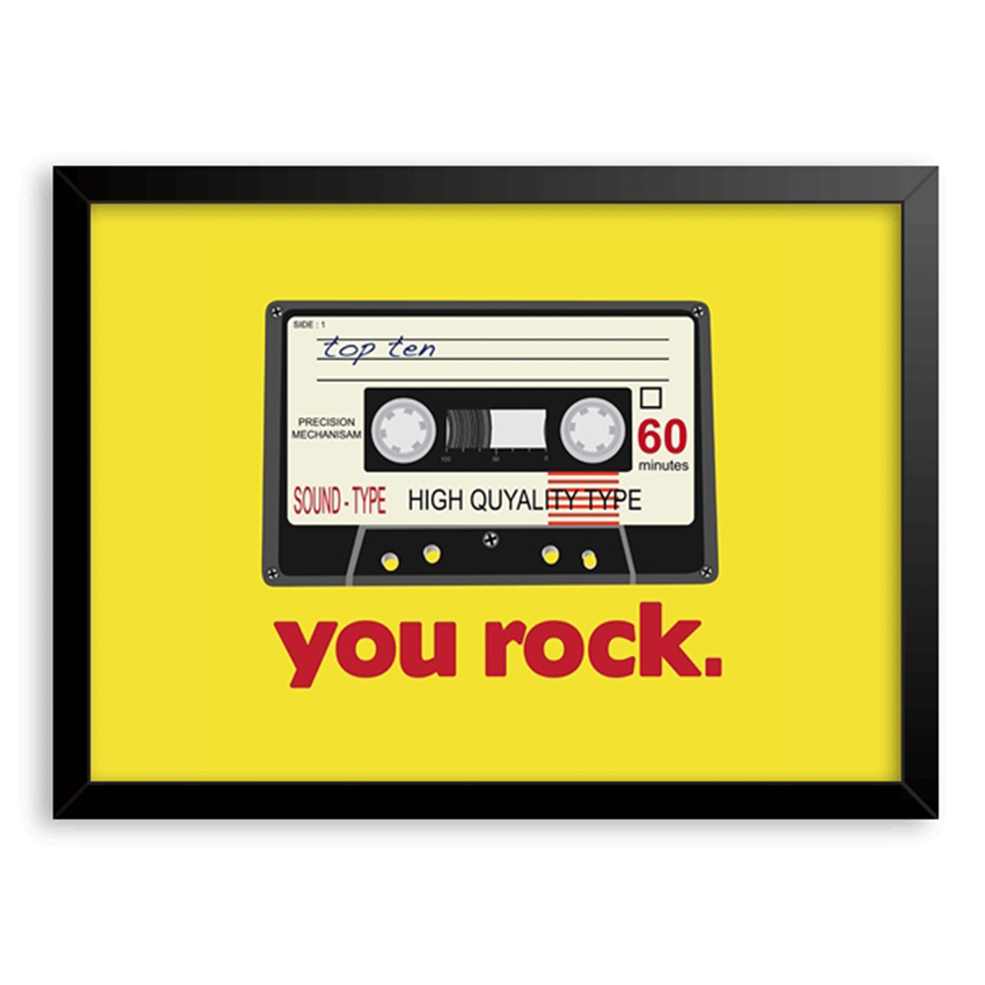 Modern Yellow You Rock Quotes  - Home Decor Yellow 评论和价格