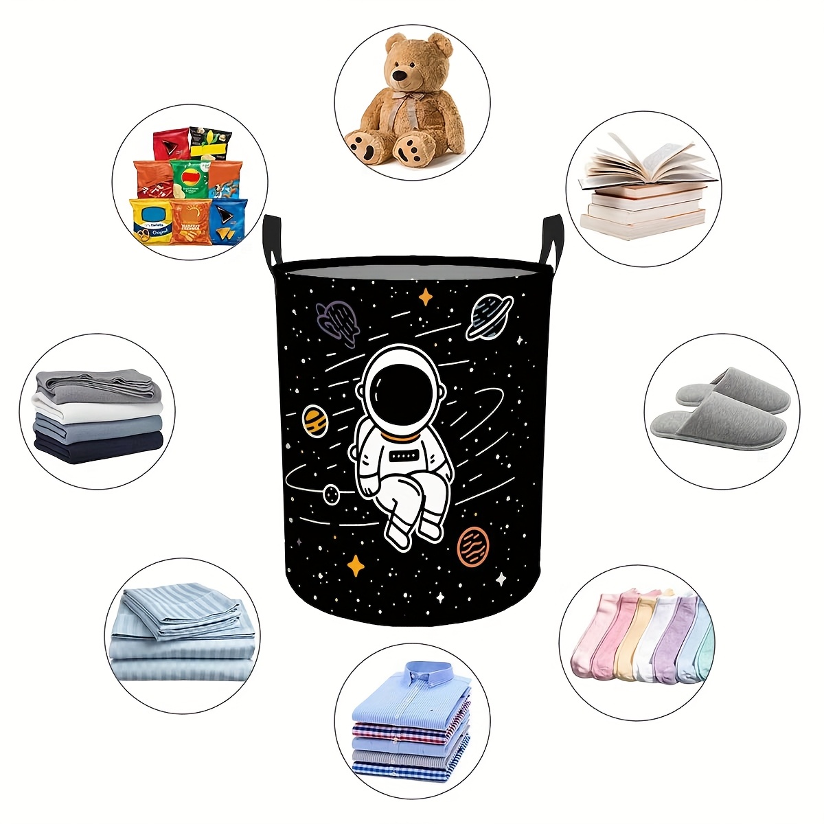 1pc Modern Round Laundry Baske - Home Decor Hampers 评论和价格