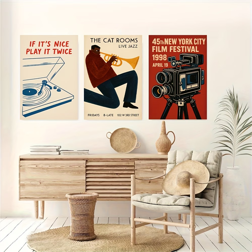 Modern,Retro Jazz Cat, New Yor - Home Decor Cat 评论和价格