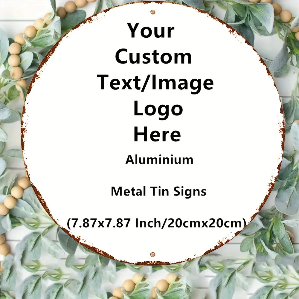 Custom Round Tin Sign - Vintag - Home Decor Logo 评论和价格