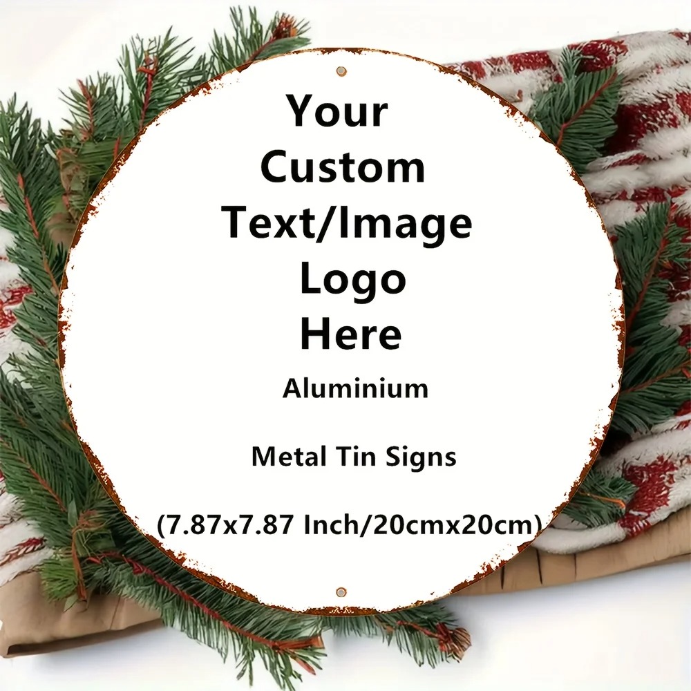 Custom Round Tin Sign - Vintag - Home Decor Logo 评论和价格