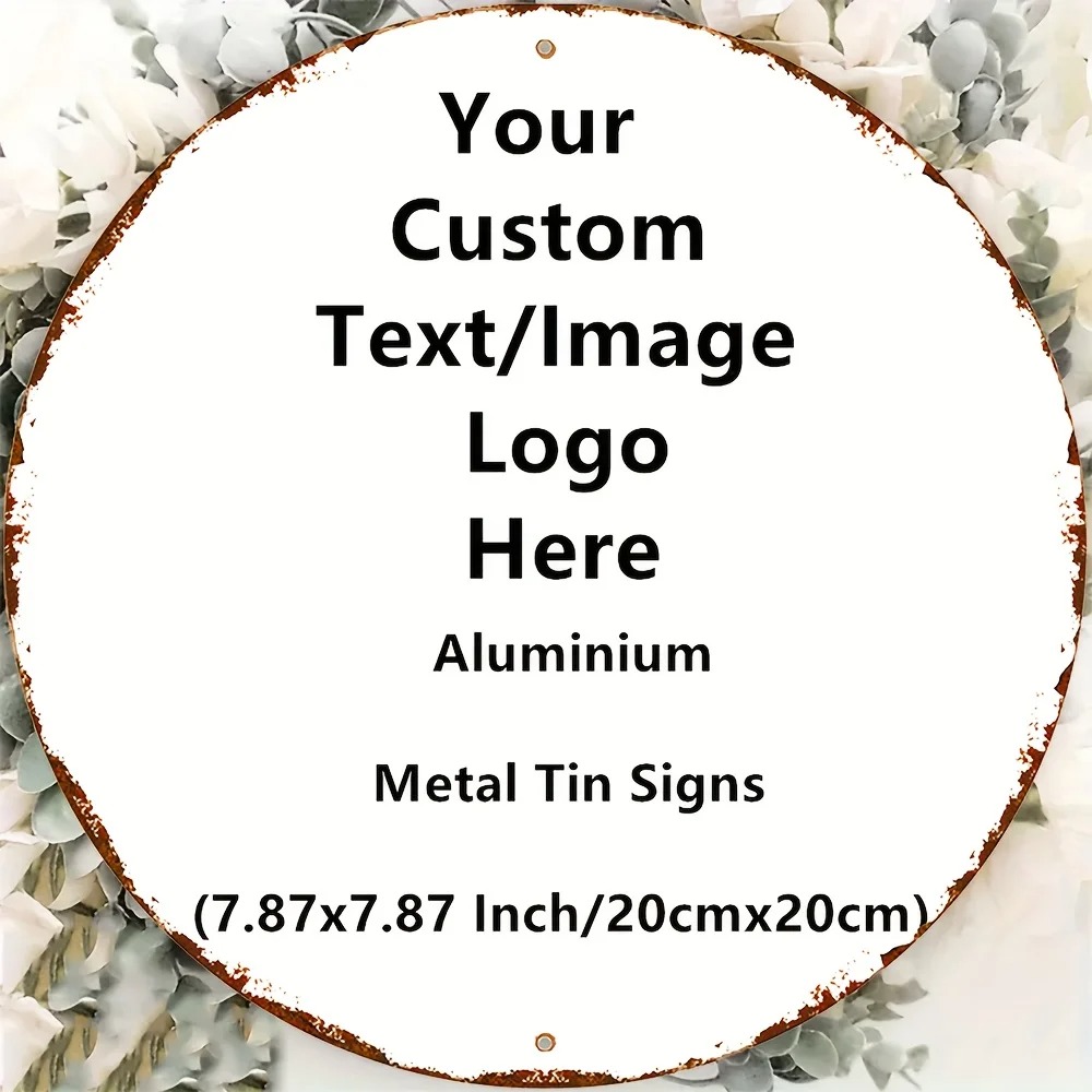 Custom Round Tin Sign - Vintag - Home Decor Logo 评论和价格