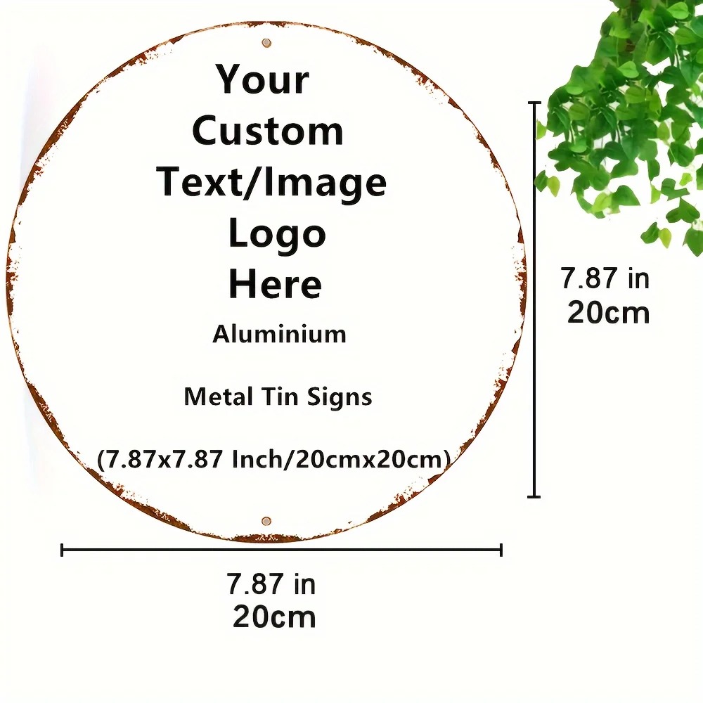 Custom Round Tin Sign - Vintag - Home Decor Logo 评论和价格