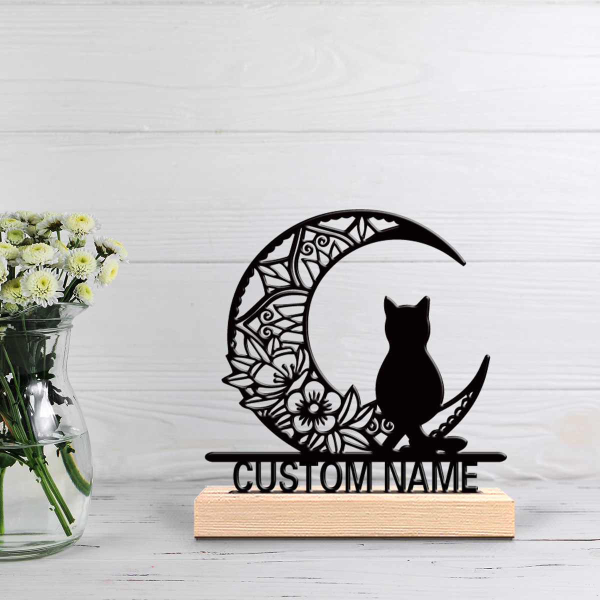 1pc Abstract moon cat Personal - Home Decor Cat 评论和价格