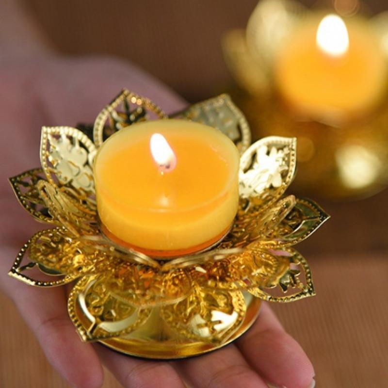 Tea Light Holder Gold Lotus De - Home Decor Gold 评论和价格