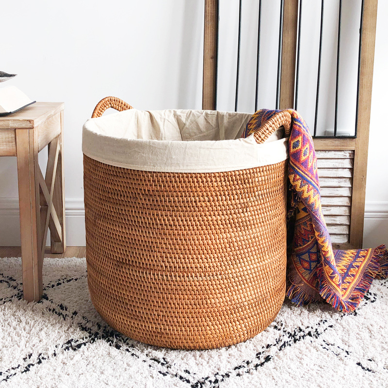 Rattan Laundry Basket, Large C - Home Decor Hampers 评论和价格