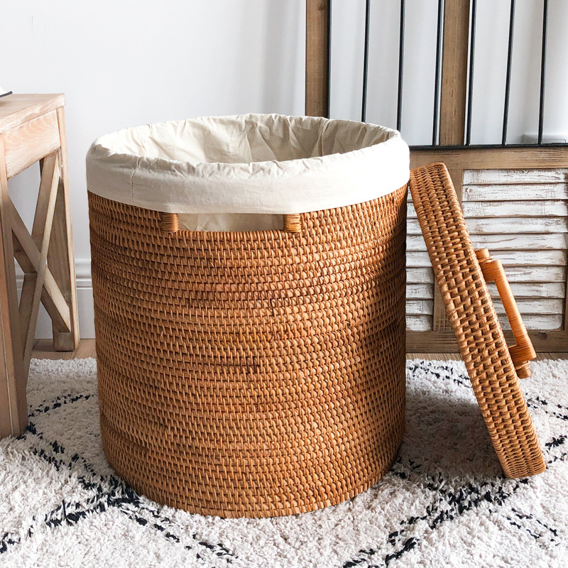 Rattan Laundry Basket, Large C - Home Decor Hampers 评论和价格
